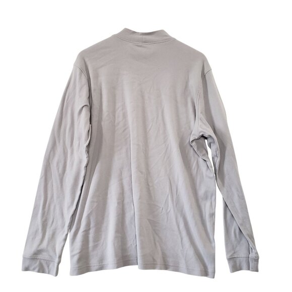 Croft & Barrow Mens Gray Long-Sleeve Mock Neck Shirt XL Comfortable Normcore - Picture 2 of 6
